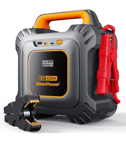 KeenPower 6000A Super Capacitor Jump Starter [Upgraded Clamps