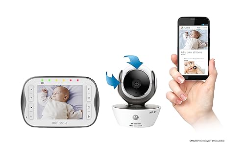 Motorola WiFi Inch Video Baby Monitor Connect, Silver, Two