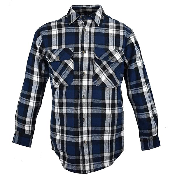 Amazon.com: Five Brother Men's Metal Snap Flannel Shirt, M