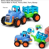 HOLA 4 Pack Friction Power Digger Trucks Set for Toddlers 1 Year Old Boys view 4