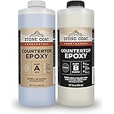 Stone Coat Countertops Epoxy Resin Kit for Countertops, Bar Tops, 1/2 Gal | UV, Scratch &amp; Heat Resistant, Food Safe for Kitchen Countertop, Tabletop, Shower Walls, Bar Top, &amp; Art Craft Projects