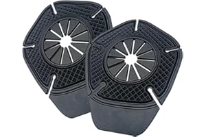 Diamall 2 PCS Car Wiper Arm Hole Protection Pad, 2.87" x 3.54" PVC Auto Wiper Arm Bottom Protection Pads, Anti-Leaf Wiper Dust Jacket, Universal Wiper Arm Hole Protective Cover for Most Cars (Black)