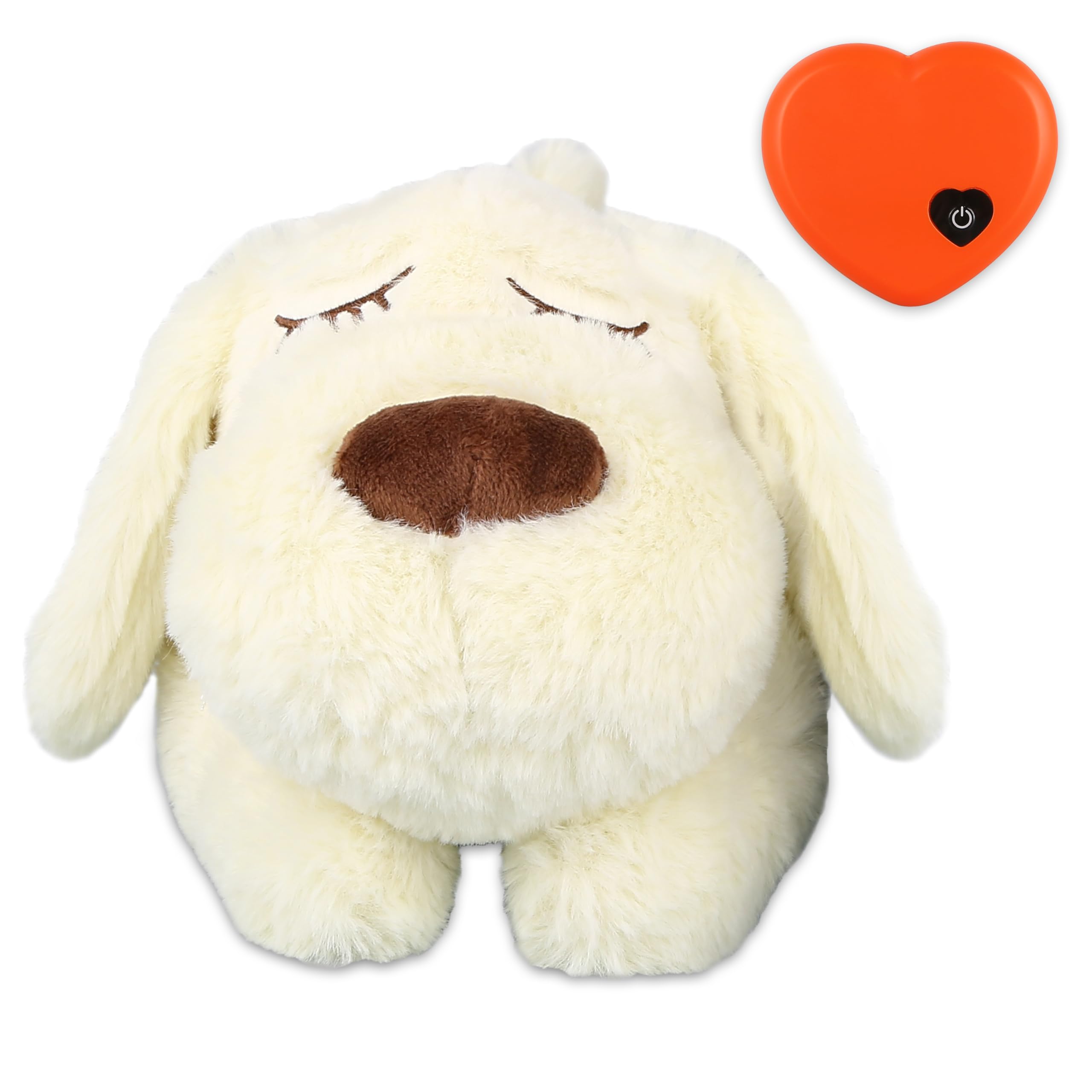 Photo 1 of ZALBYUY Heartbeat Puppy Toy, Puppy Sleep Aid Toy, Small Dog Training Toys for Separation Anxiety Relief, Pets Plush Toys for Dogs Cats (White)