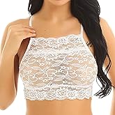 KKmeter Women's Camisole Lace Vest Hi-Neck Strappy Sheer Cutout Tank Tops Underwear