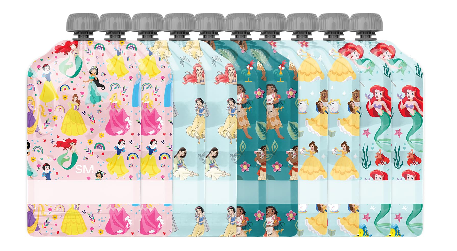 Photo 1 of Simple Modern Disney Reusable Baby Food Pouches for Toddlers | BPA Free Plastic, Food Safe, Freezer Safe 