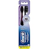 Oral-B Advanced Whitening Charcoal Toothbrushes, Medium, 2 Count