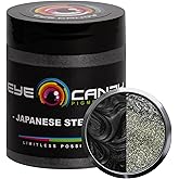 Eye Candy Pigments Premium Grey Mica Powder - Japanese Steel Grey (25gr) - for Epoxy, Resin, Soap, Paint, Woodworking, Acrylic Pouring, Bath Bombs, Fishing Lures - DIY Arts and Crafts Additive