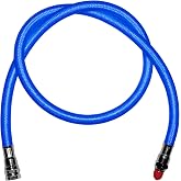 SAEKODIVE Low Pressure Braided Diving Hose - 27" or 36" Flexible Braided Hose - 500PSI for Scuba Diving 2nd Stage Regulator and Octopus (Blue/36")