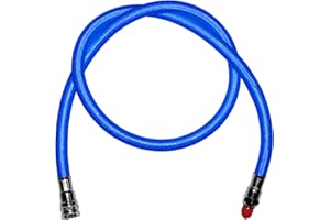 SAEKODIVE Low Pressure Braided Diving Hose - 27" or 36" Flexible Braided Hose - 500PSI for Scuba Diving 2nd Stage Regulator and Octopus (Blue/36")