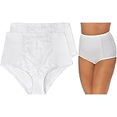 ELLEN TRACY Company Women's Underwear Classic Comfort Brief with Extra Tummy Hold 2 Pack Panties
