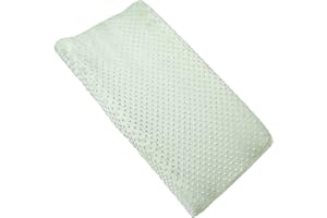 AULLAR Solid Changing Table Pad Cover Cradle Sheet, Fits 32"/34''x16 Contoured Diaper Changing Pad, Ultra Soft Cozy Dots Plush Changing Table Covers, Breathable Wipeable Removable (Green)