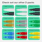 ARTISTRO 2 Gold Silver Metallic Paint Pens 0.7mm EF Tip for Rock Ceramic Wood view 6