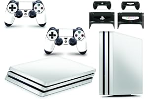 GIZMOZ N GADGETZ PS4 PRO Console White Colour Skin Decal Vinal Sticker + 2 Controller Skins Set