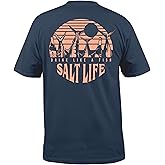 Salt Life Mens Drink Like a Fish Short Sleeve Crew Neck Tee