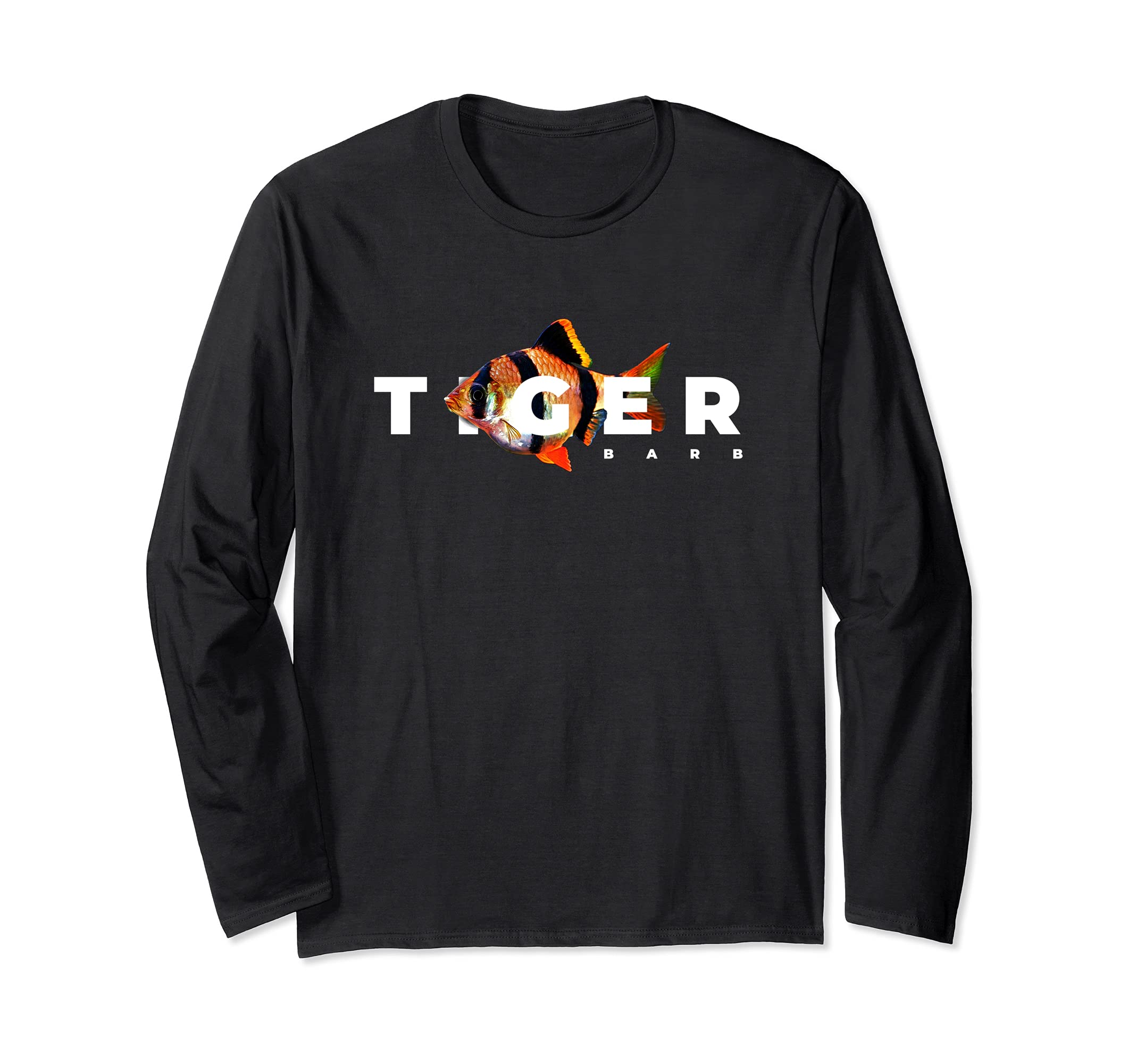Tiger Barb Tropical Fisk Aquarium Long Sleeve T-Shirt