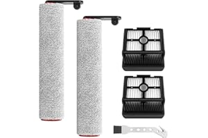 Fixbetter Replacement Brush Roller and HEPA Filter for Dreame H12 Pro, H12 Dual Cordless Wet and Dry Vacuum Cleaner Accessories, 2 Brushes + 2 HEPA Filters + 1 Cleaning Brush