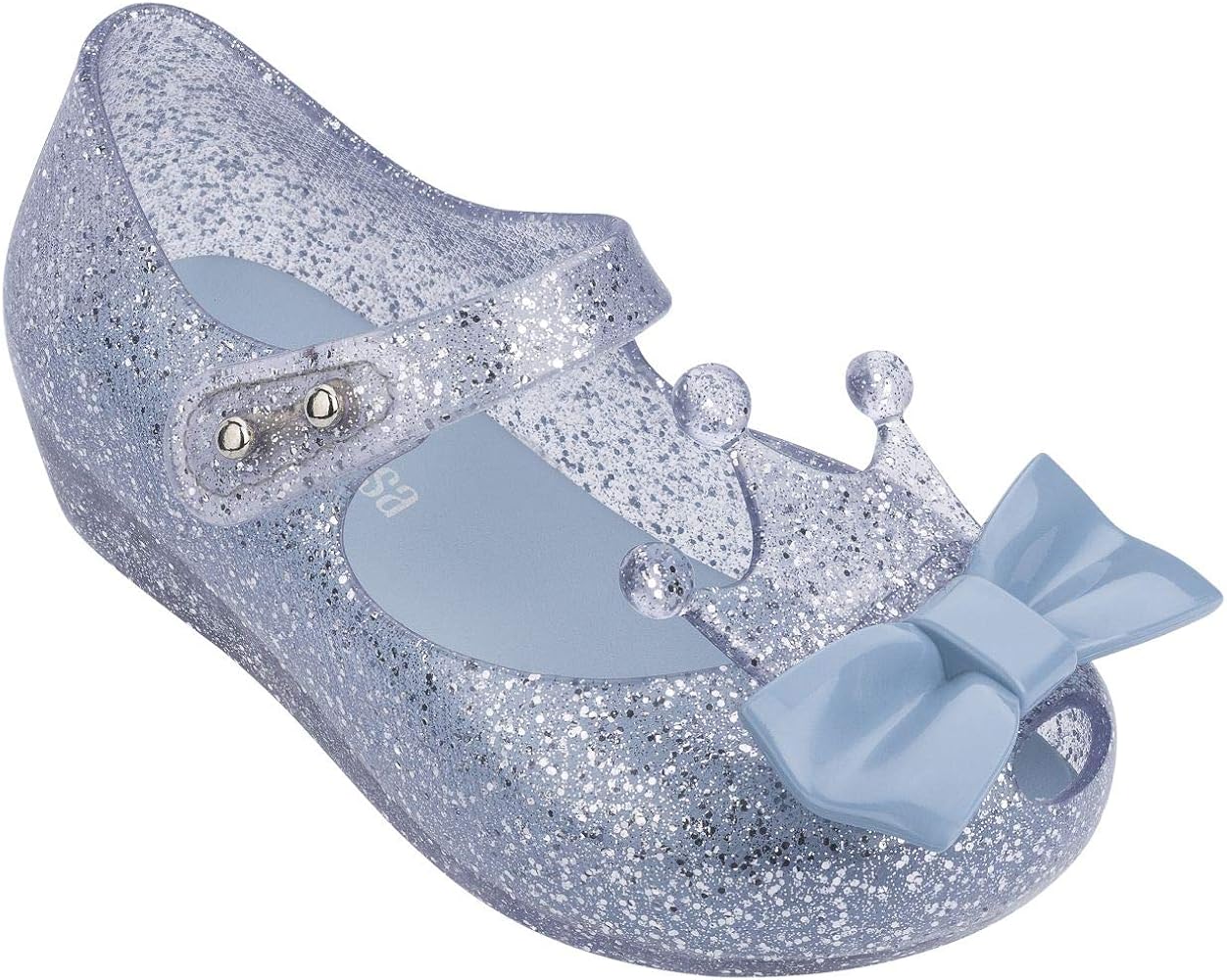 mini melissa silver shoes