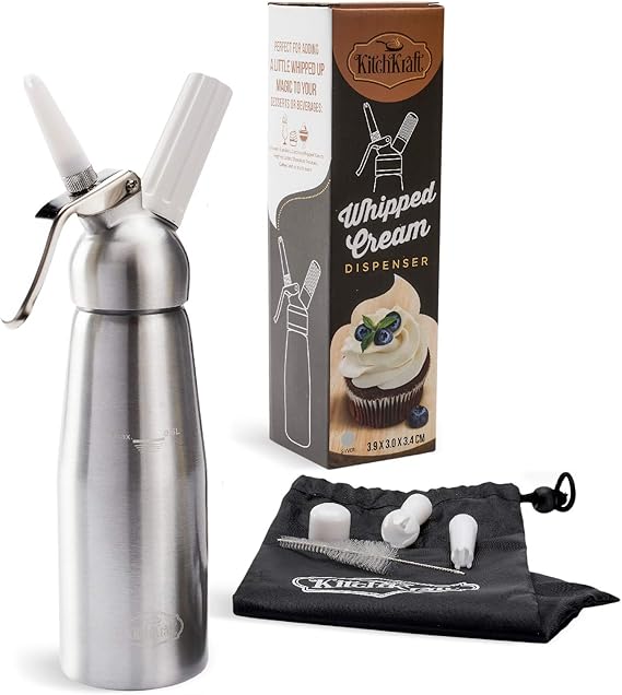 Professional Aluminum Whip Cream Dispenser Canister Use This