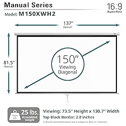 Elite Screens Manual Series, 150-INCH 16:9, Pull