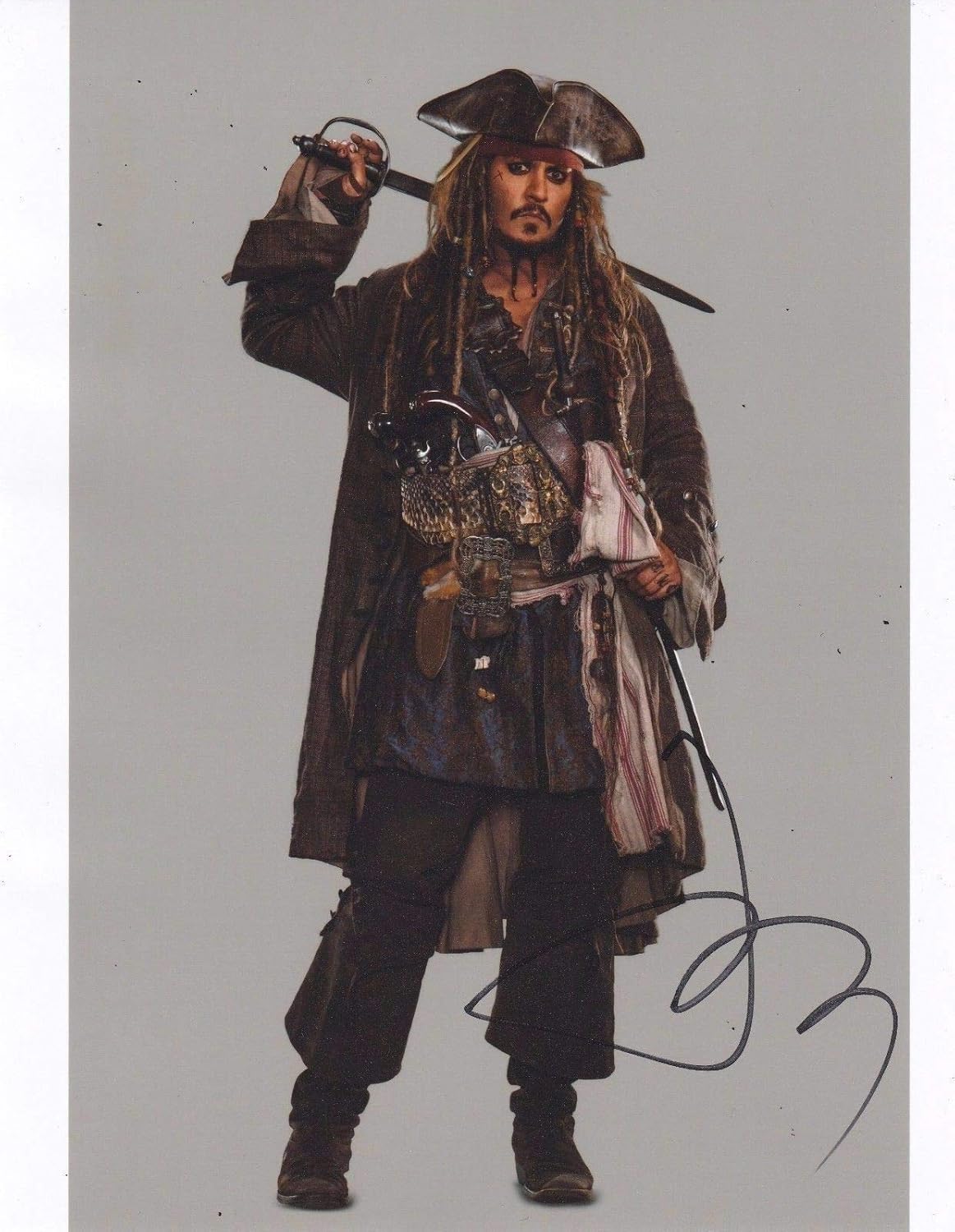 Photographs - Photo Johnny Depp - Pirates Autograph Signed 8 x 10