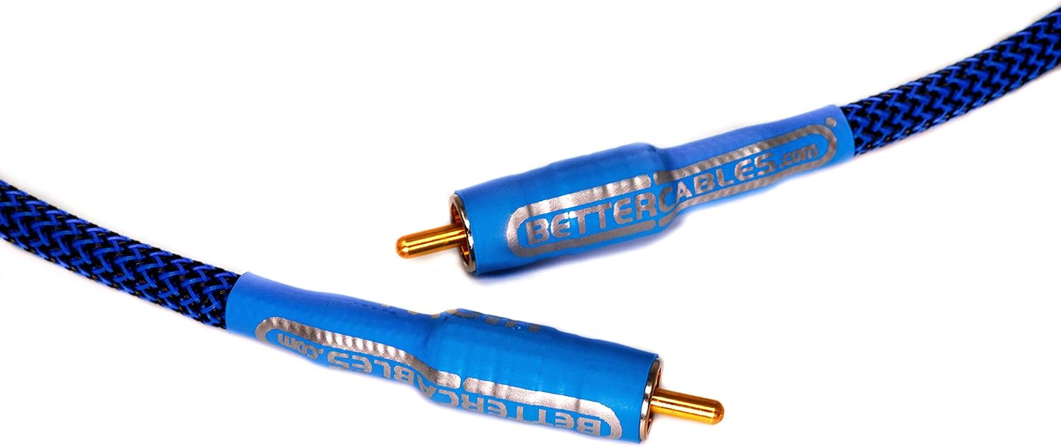 Better Cables Blue Truth Digital Coax Cable - High-End, High-Performance, Silver/Copper Hybrid, Low-Capacitance, Premium Coaxial Cable (RCA Cable) - 3 Feet: Home Audio & Theater