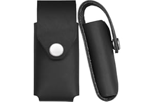American Bench Craft Leather Multitool Sheath fits Leatherman Wingman, Sidekick, Reber, Rev, Fuse | Riveted Leatherman Case for Belt | Premium Full Grain Leather Sheath/Holster with Brass Snap - Black