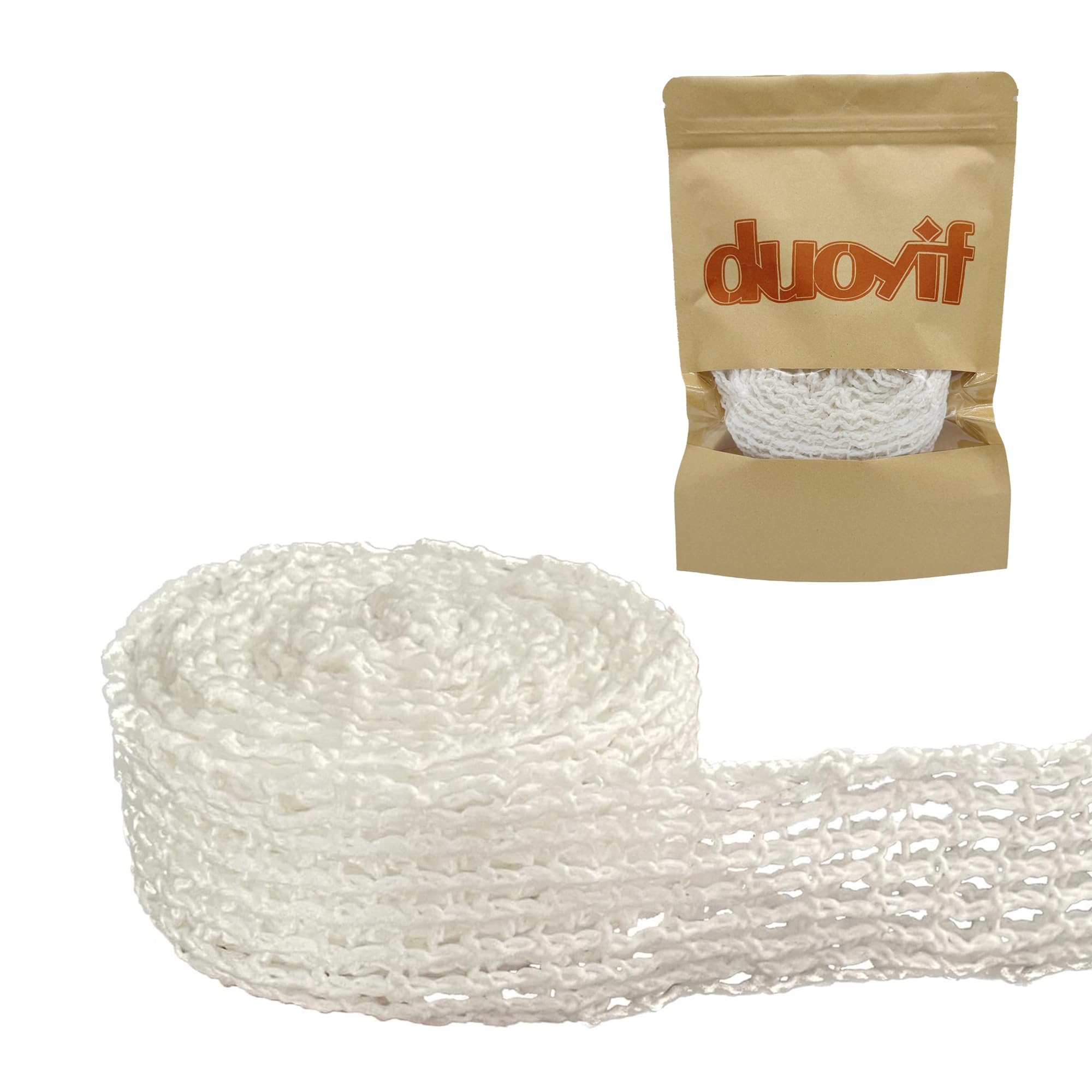 duoyif Meat Net for Rolled Roast Net, Roasting Net, Rolled Roast Net, Smoking Net, Ham Net, Cotton Net for Storing, Roasting, Cooking Meat, Roasting Net, Calibre 16, Elastic, 350 cm (3.5 m)