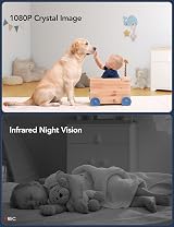 GNCC 1080P Baby Monitor Camera, Night Vision, Two-Way Audio, Motion/Sound view 4