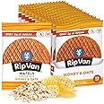 Rip Van Wafels Honey and Oats Stroopwafels, Healthy Snacks, Non-GMO, Keto Friendly, Office Snacks, Low Sugar (3g), Low Calorie, 12 Pack