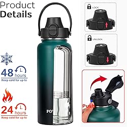 32oz Insulated Stainless Steel Water Bottle with