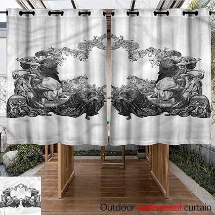 Amazon Com Sliding Door Curtain Victorian Antique Floral Arch