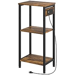 Asgolion Tall End Table with Charging Station, 3