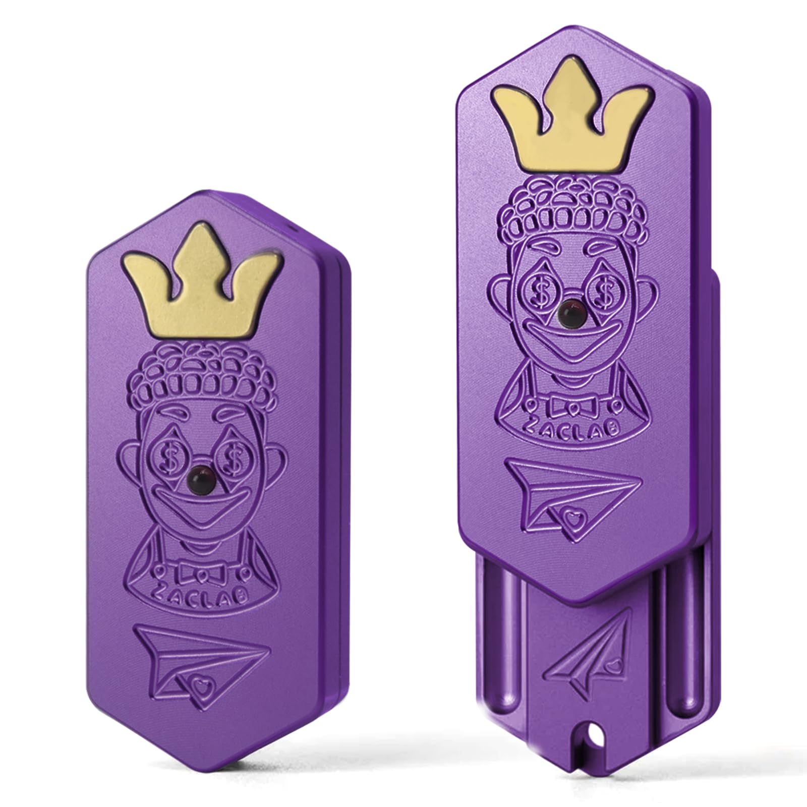 HIDEDC Plane Fidget Slider, Aluminum Mechanical Fidget Slider EDC Fidget Toys Adults Stress Relief Toy Gadgets for Men, Executive Desk Toy for Keep Focus & Anxiety Relief (Purple)