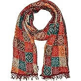 C&G INDIA Rajasthani Traditional Multicolored Chinon Silk Bandhej Dupatta