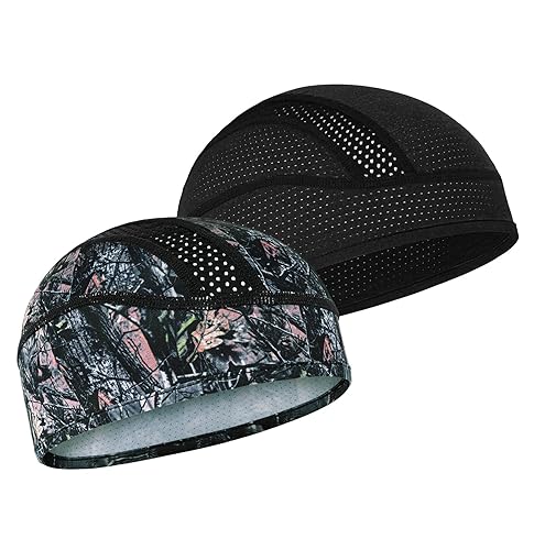 Skull Cap Helmet Liner Beanie, Cooling Mesh Cycling Running Hat