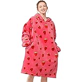 LetsFunny Blanket Hoodie,Oversized Wearable Sherpa Fleece Blanket Sweatshirt,Super Soft Warm Cozy with Giant Pocket,for Women Men Adults Teenagers Kids, One Size Fits All