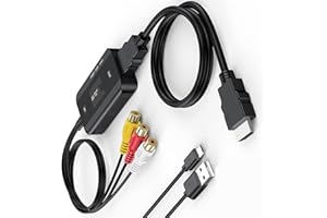 HDTV to 3RCA Female/Male Converter to Composite Video Adapter for Gaming Console Accessories Adapter for VCR/vcd Player Game 