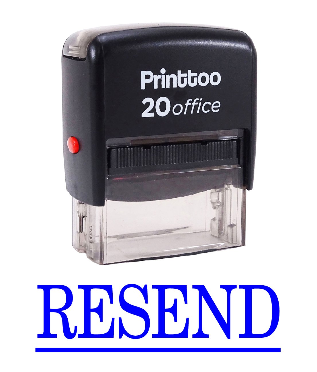 Printtoo RESEND Self Inking Rubber Stamp Office Stationary Custom Stamp-Blue