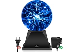 Flashmen Plasma Ball Lamp 5 inch Science Toy Touch & Sound Sensitive Plasma Globe Extra Large Lightning Ball Bedroom Decor Lamp Novelty Present