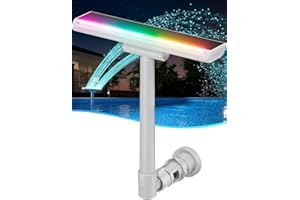 POOLHACKER Solar-Powered Pool Fountain with 10-Color 4-Mode LED Lights【Original】, Above/Inground Pool Fountain Solar Lights with Remote, Adjustable Pool Sprinkler for Relaxation & Cooling 6-15 Degrees