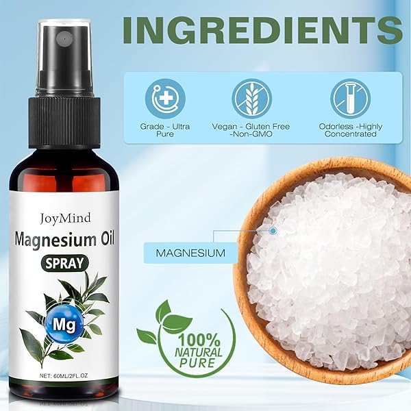 MAGNESIUM OIL SPRAY – MAGNESIUM OIL FOR FEET & BODY – SLEEP SUPPORT, NOURISH SKIN & HAIR – NATURAL, ANCIENT MINERALS – EASY TO ABSORB & USE