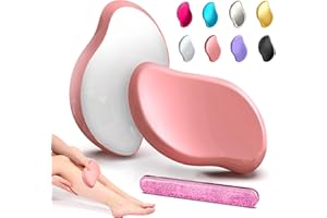 Freefa Crystal Hair Eraser for Women Men - Smooth Hair Eraser Upgraded Version Nano Mirror Eraser - Painless Crystal Hair Remover with Nano Nail File - Portable Leg Hair Remover (Pink)