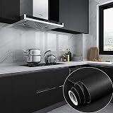 Decoroom Black Sticky Back Plastic 40x600cm Peel and Stick Wallpaper view 8