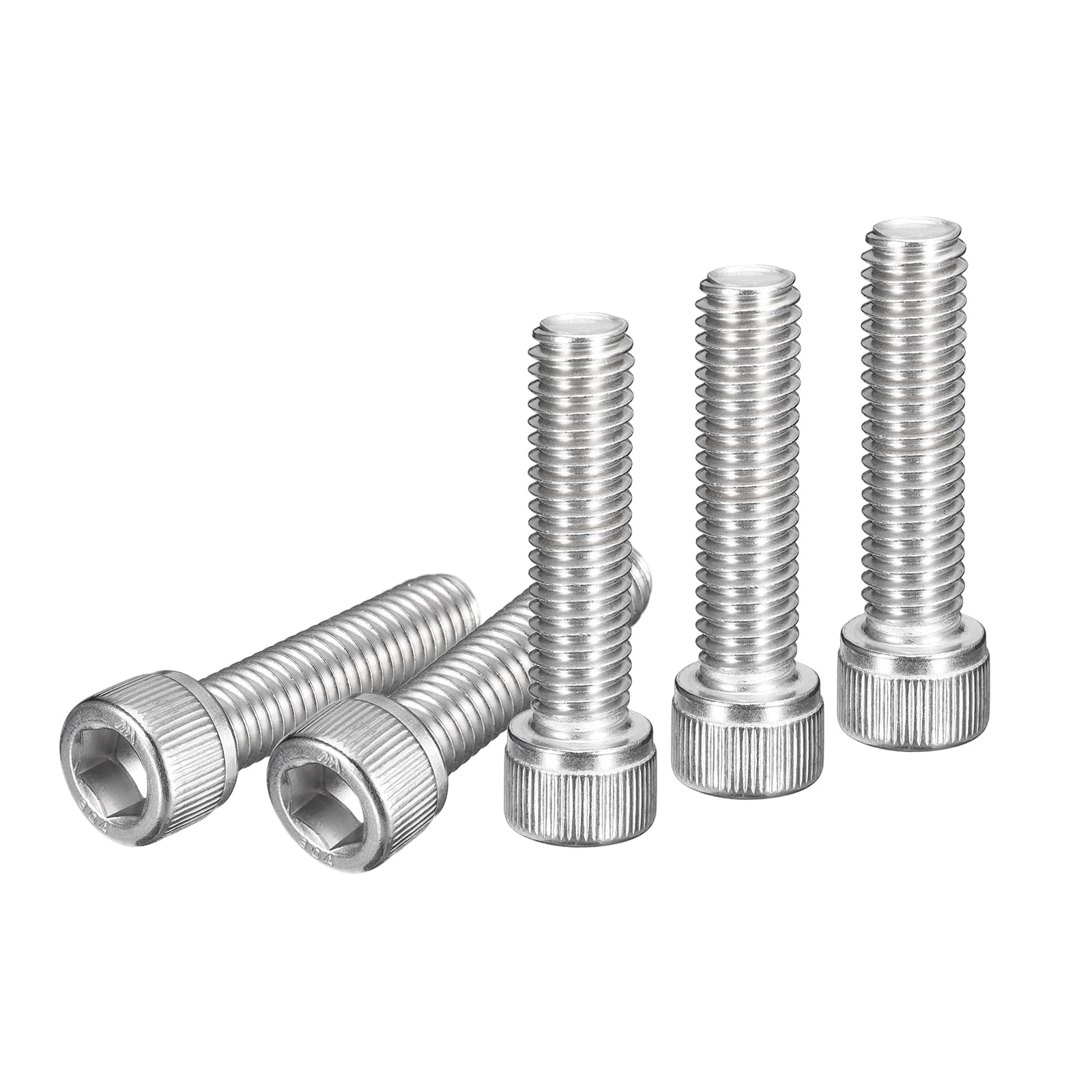 DTGN 3/8-16x1-1/2" Socket Head Cap Screws Bolts, 10Pcs 304 Stainless Steel 18-8, Machine Hex Socket Screw, Hex Drive, Bright Finish, UNC Coarse Thread Fully Threaded