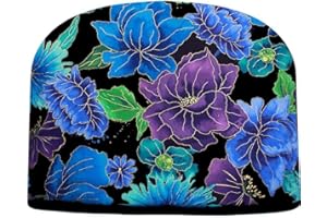 BLUE MOON FINE TEAS Blue Moon Tea Cozy - Crystal Blue & Purple Persuasion Tea Cozy - Large Double Insulated Teapot Tea Cozy - Made in The USA