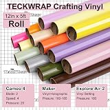 TECKWRAP Pink Permanent Vinyl 12x60in Light Pink Glossy Adhesive Vinyl view 3