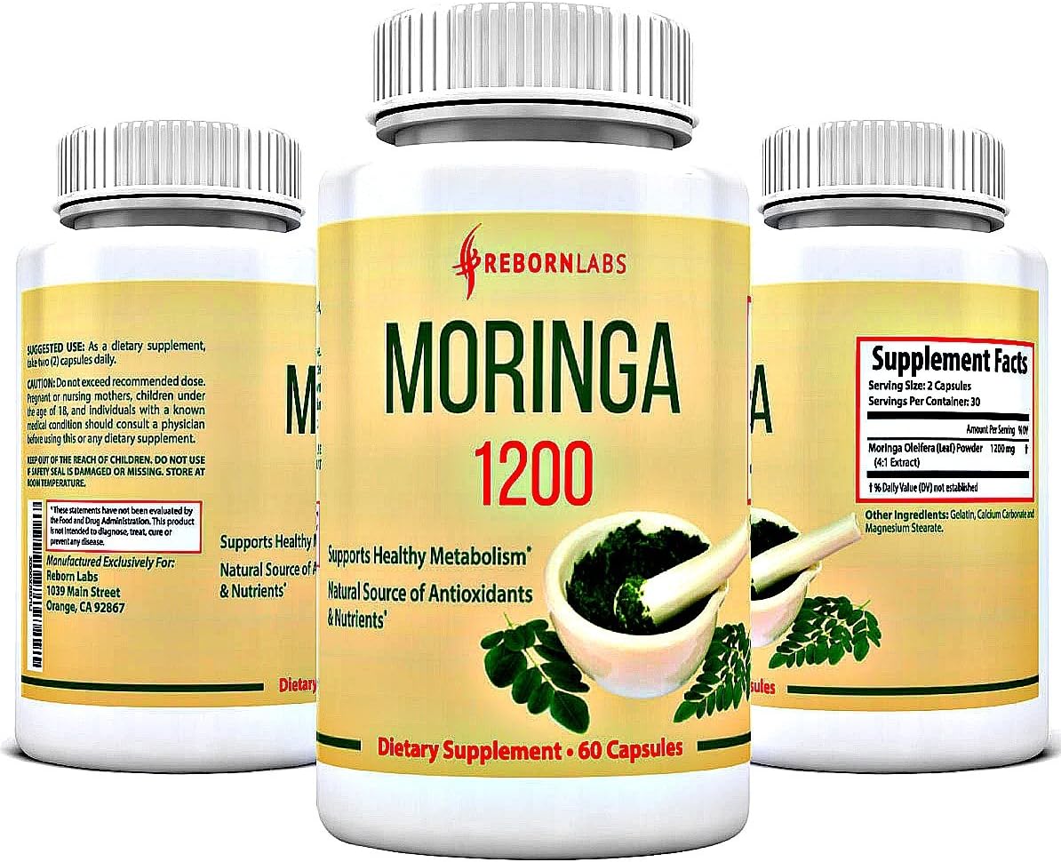 Amazon.com: Moringa Oleifera Capsules | Blood Sugar Support, Weight