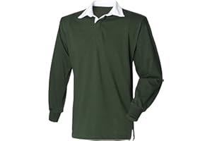FRONTROW Front Row Long Sleeve Original Rugby Shirt Bottle Green L
