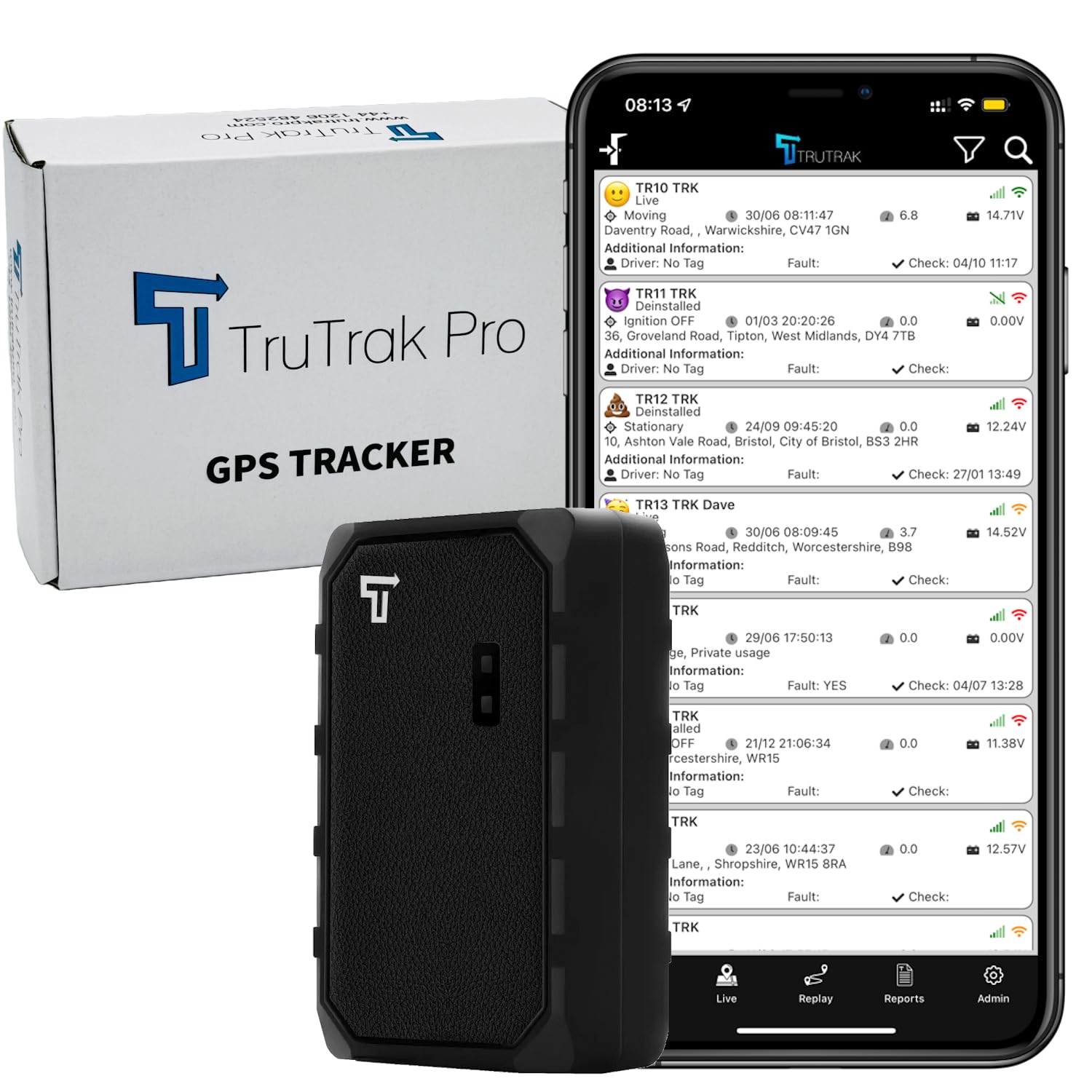 TruTrak Pro 4G - GAT23 4G Rechargeable Magnetic GPS Tracker - 14 Days Free - UK & Worldwide Real Time Portable Tracking Device - Car, Van, Motorbike, Caravan, Quad bike - Pay As You Go