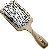 Kent LPF2 Large Cushion Paddle Hair Brush, Vented Taming Fine Pins Detangle Brush for Long Thick and Curly Hair, Scalp Massager and Growth Stimulator Wet or Dry Hair Detangling. Made in England